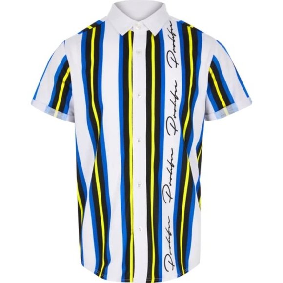 River Island Boys Multicolor Stripe 'Prolific' Print Shirt - Picture 1 of 1